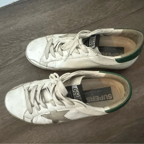 White and Green Golden Goose Sneakers size 8 - Picture 3 of 7